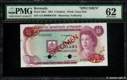 5 Dollars Spécimen BERMUDES  1981 P.29bs pr.NEUF