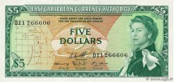 5 Dollars CARAÏBES  1965 P.14h SUP+