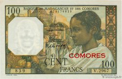 100 Francs COMORE  1960 P.03b2 FDC