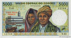 5000 Francs COMORAS  1984 P.12b FDC