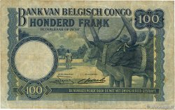 100 Francs CONGO BELGA  1951 P.17c MB