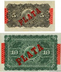 5 et 10 Pesos Lot CUBA  1896 P.048b et P.049d SPL