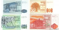 200, 500, 1000 et 2000 Pesetas Lot ESPAGNE  1979 P.156, P.157, P.158 et P.159
 pr.NEUF