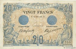20 Francs NOIR FRANCE  1904 F.09.03 pr.TTB