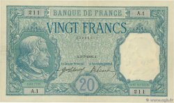 20 Francs BAYARD Petit numéro FRANKREICH  1916 F.11.01A1 VZ
