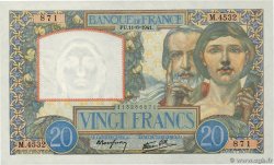 20 Francs TRAVAIL ET SCIENCE FRANKREICH  1941 F.12.15 fST+