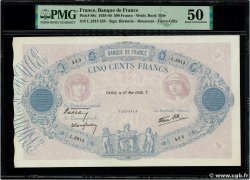 500 Francs BLEU ET ROSE modifié FRANKREICH  1938 F.31.12 VZ+