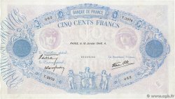 500 Francs BLEU ET ROSE modifié FRANCE  1940 F.31.57 VF-