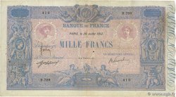 1000 Francs BLEU ET ROSE FRANCIA  1912 F.36.26 q.MB