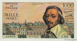 1000 Francs RICHELIEU FRANCIA  1957 F.42.25 EBC+
