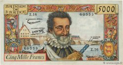 5000 Francs HENRI IV FRANKREICH  1957 F.49.02 fSS