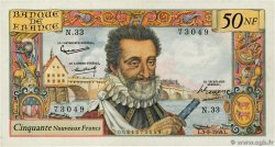 50 Nouveaux Francs HENRI IV FRANCE  1959 F.58.03 VF