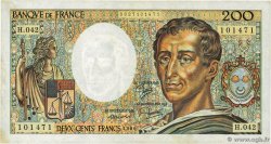 200 Francs MONTESQUIEU alphabet H.402 FRANCE  1986 F.70ter.01a TTB
