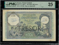 500 Francs ALGÉRIE FRANKREICH  1943 VF.09.01 SS