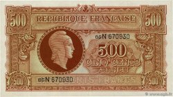 500 Francs MARIANNE fabrication anglaise FRANCE  1945 VF.11.03 pr.SUP