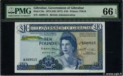 10 Pounds GIBRALTAR  1975 P.22a ST