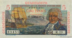 5 Francs Bougainville GUADELOUPE  1946 P.31 q.FDC