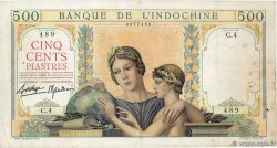 500 Piastres FRENCH INDOCHINA  1939 P.057 VF-