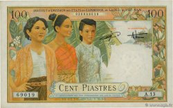 100 Piastres - 100 Dong FRANZÖSISCHE-INDOCHINA  1954 P.108 VZ
