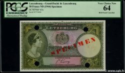 50 Francs Spécimen LUXEMBURG  1944 P.46s fST+