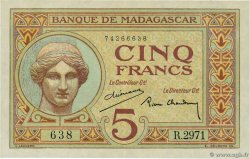 5 Francs MADAGASCAR  1937 P.035 SUP