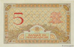 5 Francs Numéro radar MADAGASKAR  1937 P.035 fST+