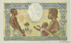 100 Francs MADAGASCAR  1937 P.040 MBC+