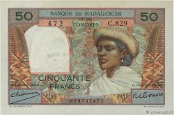 50 Francs MADAGASKAR  1950 P.045a fST