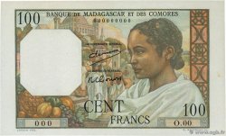 100 Francs Épreuve MADAGASCAR  1950 P.046ap NEUF