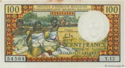 100 Francs - 20 Ariary MADAGASCAR  1964 P.057a EBC