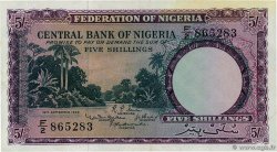 5 Shillings NIGERIA  1958 P.02a TTB
