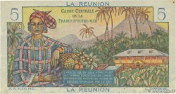 5 Francs Bougainville REUNION ISLAND  1946 P.41a XF+