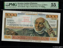 100 NF sur 5000 Francs Schoelcher REUNION  1971 P.56b