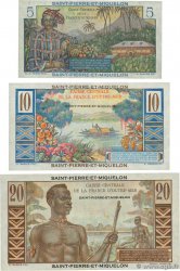 5 Francs Bougainville, 10 Francs Colbert et 20 Francs Émile Gentil Lot SAINT PIERRE E MIQUELON  1946 P.22, P.23 et P.24 AU