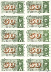 50 Francs Lot SUISSE  1971 P.48k SC+