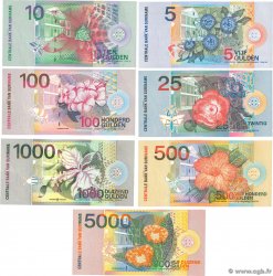 5 à 5000 Gulden Lot SURINAM  2000 P.146 à P.152 UNC-