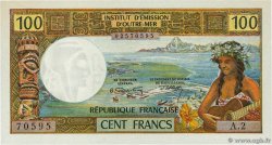 100 Francs TAHITI  1971 P.24a q.FDC