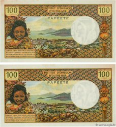 100 Francs Lot TAHITI  1973 P.24b q.FDC