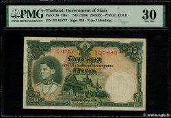 20 Baht THAILAND  1939 P.036 SS