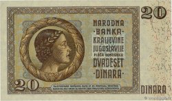 20 Dinara YOUGOSLAVIE  1936 P.030 NEUF