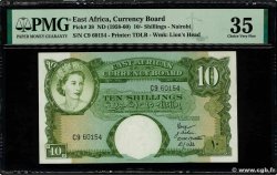 10 Shillings AFRICA DI L EST BRITANNICA   1958 P.38