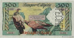 500 Francs Spécimen ARGELIA  1958 P.117s