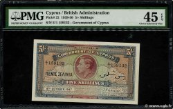5 Shillings CHYPRE  1947 P.22 SUP