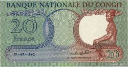 20 Francs DEMOKRATISCHE REPUBLIK KONGO  1962 P.004a ST