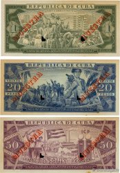 1, 20 et 50 Pesos Spécimen KUBA  1961 P.CS01- VZ to fST