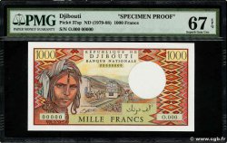 1000 Francs Épreuve DJIBOUTI  1979 P.37sp NEUF