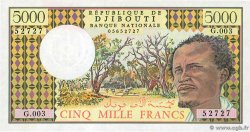 5000 Francs DJIBUTI  1991 P.38c FDC