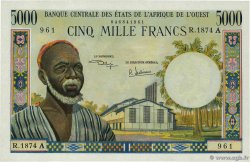 5000 Francs WEST AFRICAN STATES  1975 P.104Ah AU+