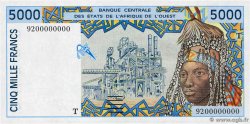 5000 Francs Épreuve ÉTATS DE L