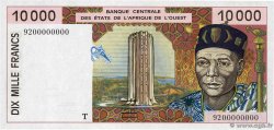 10000 Francs Épreuve WEST AFRIKANISCHE STAATEN  1992 P.814TaE fST+